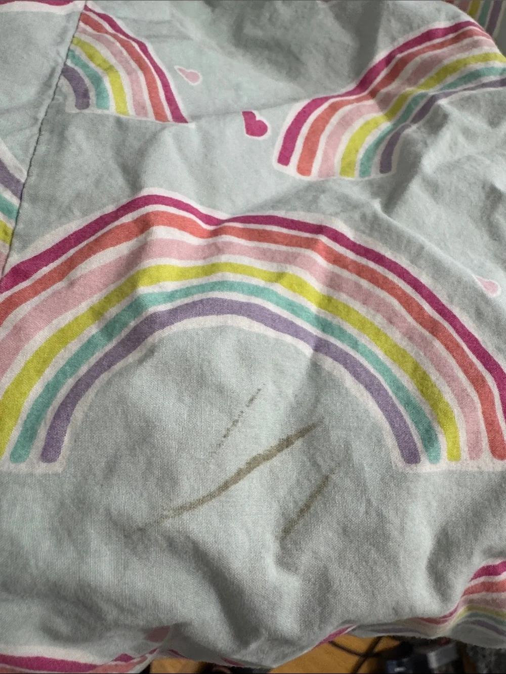 Pastel Rainbow Print kids TWIN SIZE duvet cover 56